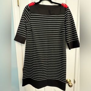 Black and White Nautical 3/4 Sleeve Dress